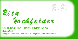 rita hochfelder business card